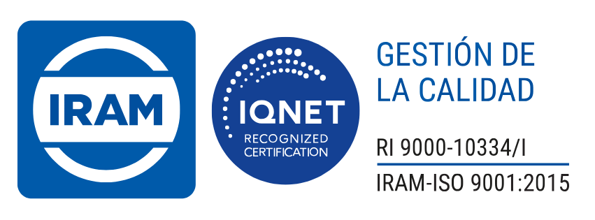 Certificación IRAM-IQNet ISO 9001:2015 · Gestión de la calidad · RI 9000-10334/I