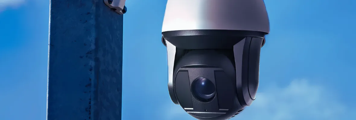 Cámara de seguridad domo PTZ para videovigilancia en exterior
